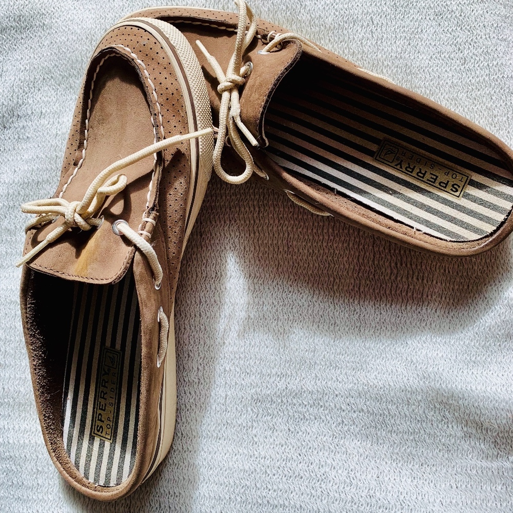 Tan Women's Sperry Boat Shoes -Size 10